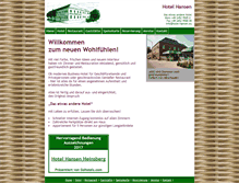 Tablet Screenshot of hotel-hansen.eu